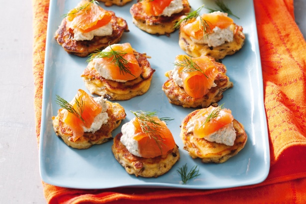 Smoked salmon party bites