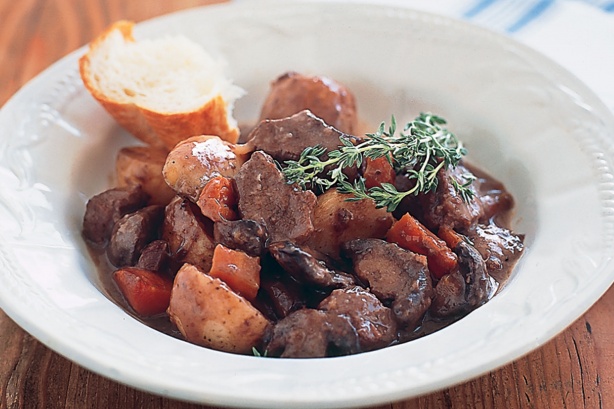 Beef and red wine casserole