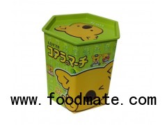 Bear cookie hexagon tin container