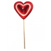 hard candy lollipop 60g heart shape fruit flavour red-white
