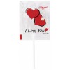 hard candy lollipop I love you 8g fruit flavour heart shape