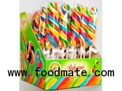 Hard candy lollipop swirl 60g fruit flavour