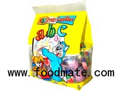 ABC filled candies fruit flavour 400g bag