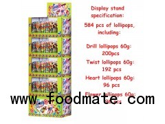 Large display stand with lollipops 60g