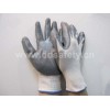 White nylon with grey nitrile glove
