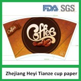 PE Coated Paper Cup Fan With Print And Cutted