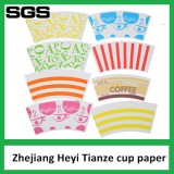 Pe Coated Custom Printed Paper Cup Fan For Paper Coffee Cups With Logo