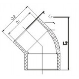 Municipal UPVC 45° Elbows DIN