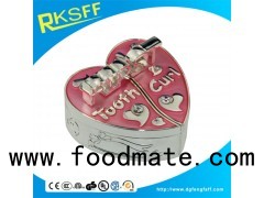 Zinc Alloy Pink Heart-shaped Tooth Boxs