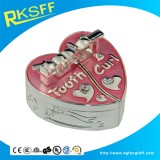 Zinc Alloy Pink Heart-shaped Tooth Boxs