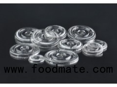 Flat Lid For Plastic Cold Cups With Cross Cut