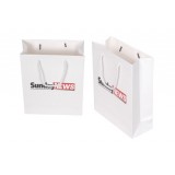 Customizable Plain White Square Bottom Paper Bags