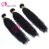 Deep Curly Raw Virgin Brazilian Human Hair Weaves