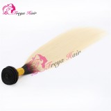 Blonde Ombre Color 5A Brazilian Remy Hair Weave Straight Hair Extension