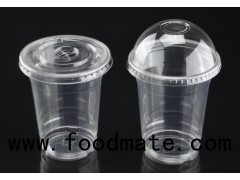 Customize 12oz PET Cold Drink Coffee Summer Freeze Beverage Cups Printing LOGO With Dome Lid