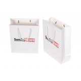 Customizable Plain White Square Bottom Supermarket Grocery Paper Bags