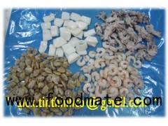 frozen seafood mix, frozen seafood skewer