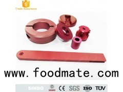 Precision CNC machining Turning Lathe Hard Red Anodized Aluminum Parts