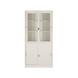 Up Glass Down Steel Sliding Metal Instrument Cupboard