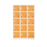 Elegant Convenient Stable Three Line Locker Fifteen Doors Changing Cabinet