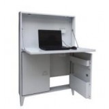 Patented France Style Steel Folding Retractable Computer Desk Against Wall With Stand Foot For SOHO
