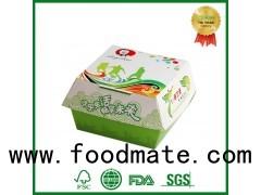 Food Grade Custom Print Take Away Paper Burger Box