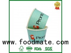 Custom Printed Paper Yogurt Container With Lid And Spoon