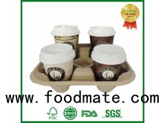 Recycle Disposable Cup Holder Without Or With Handle For Hot Coffee Takeaway