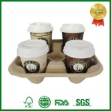 Recycle Disposable Cup Holder Without Or With Handle For Hot Coffee Takeaway