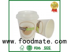 Single Wall Disposable Espresso Cups Takeaway Coffee Cups Printing With Lid