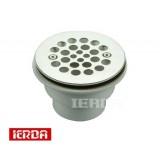 Round PVC Two-Piece Shower Drain With Stainless Steel Grid