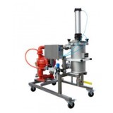 Quick Type Mobile Bag Filter For Chemicals/ Foods/ Cosmetics With Gear Pump