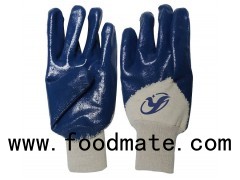13G Nylon Liner Nitrile Coated Green Slip Resistant Working Dardening Gloves