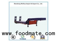 3 Lines 6 Axles drop Deck Or Step Deck Trailer, Low Flat Deck Semi Trailer, Multi Axles Low Boy