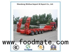 150t 4 Lines 8 Axles Heavy Duty Equipment And Special Transport Low Bed Semi Trailer Multi Axle Lowb