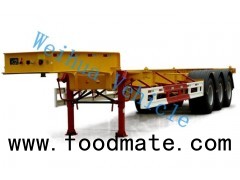 40ft Gooseneck Skeleton Container Flatbed Trailer With 3axle For Container Shipping Of 45T