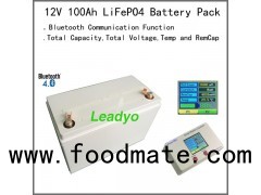 Deep Cycle LiFePO4 12V 100Ah Battery Packs For Marine ,boat And Solar Led Lighting