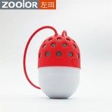 Portable Wireless Mini LED Light Campers Bicycle Speaker With Silicone Rubber Lanyard For Outdoor Ac