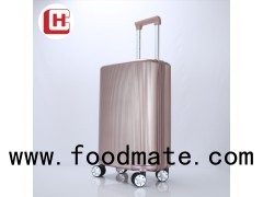 2017 New Customized 20 24 Aluminum Trolley ABS Luggage Set With PC Film