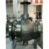 Cast Steel Metal Seal Full Port Gear Operated Cryogenic Floatting / Mouting Ball Valve