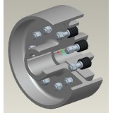 ISO Certificated High Quality Industrial Flexible Sleeve Pin Coupling With Brake Wheel