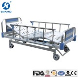 Multifunctional Stainless Steel Two Functions Hospital Manual Foldable Patient Bed