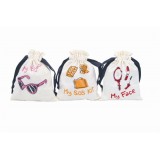 Sedex Audit Reach Approval White Eco Cotton Drawstring Shoe Bag/ Luxury Jewelry Christmas Gift Cotto