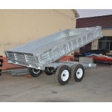 8*5 10*6 Tandem Axle Tipping Galvanized Cage Trailer