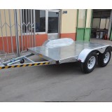 Off Road Small 3500kgs Car Carrier Tandem Axle Plant Bobcat Excavator Trailer