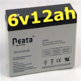 Rechargable Sealed Lead Acid 6V 12AH Distribution Control Electric Toys Miner Light Battery