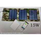 The HI-EFF 15W 5V Foldable Solar Battery Charger Panel