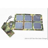 The Hi-Eff 20W Two Output Portable Folding Solar Powered Panel Charger for Laptop