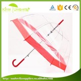 Professional POE Dome Shape Apollo Transparent Sturdy Automatic Windproof Compact PVC Umbrella