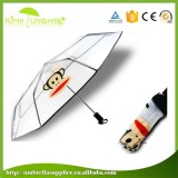 Quality 3 Fold Auto Close Compact Umbrella Fully Transparent Folding Automatic Umbrella